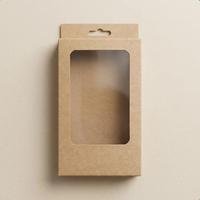 Boîte d'expédition en papier kraft marron personnalisée pour faux ongles avec fenêtre transparente – Idéale pour les cosmétiques, les petites entreprises, les cadeaux, les mariages et les fêtes