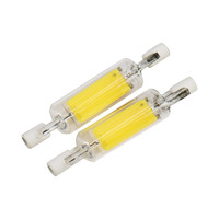 Ampoules LED R7S 78mm 4W, équivalent halogène 45W, dimmables, 120/230V, Ra80, faisceau 360°, corps en verre AC, 450LM, 500lm/W
