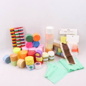 Coloré imprimé écologique romantique crêpe papier ruban guirlande fête de mariage fond décoration-fêtes de Pâques de Noël - Product Image 1