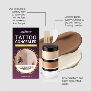 Set <span class=keywords><strong>Concealer</strong></span> Tato Soft Mist Dapat Menutupi Bekas Tato Lokal Untuk Penggunaan Sehari-hari, Ringan, Halus, Melembapkan, Tidak Berat - Product Image 4