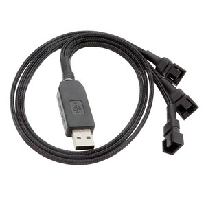 Câble adaptateur d'alimentation USB vers ventilateur PC 12V, convertisseur 5V vers 12V pour ventilateurs 3/4 broches, tressé 54cm pour projets externes DIY - Product Image 1