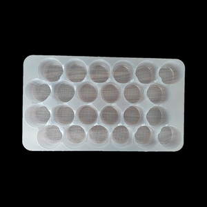Disposable blister transparent PET plastic 24 cavity chocolate tray candy box mini mooncake boxes frozen dumpling packaging