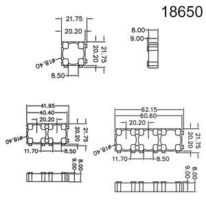 Support de batterie lithium-ion 18650/21700/26650/32650 empilable, support de montage de cellules, prix le plus avantageux - Product Image 5