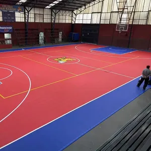 Modular Sports Commercial And Residential Interlocking Outdoor Rubber Basketball Court Flooring