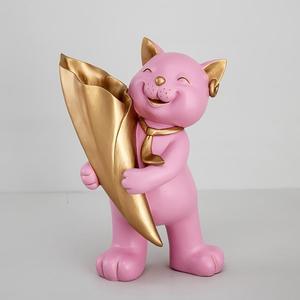 Vase à fleurs en résine chat porte-bonheur, peint à la main, écologique, <span class=keywords><strong>prix</strong></span> d'usine, vente en gros, pour la rentrée scolaire, Noël, chambre à coucher, table de chevet - Product Image 4