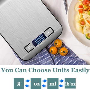 도매 가정용 5000g 10kg <span class=keywords><strong>Bascula</strong></span> Cocina 스테인레스 스틸 식품 가중치 균형 전자 디지털 주방 저울 LCD - Product Image 5