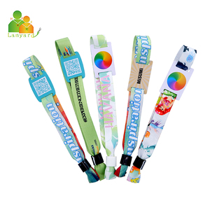 Özel toptan promosyon hediyeler baskılı tasarım kendi Logo ucuz bileklik olay dokuma bilek el bantları - Product Image 3