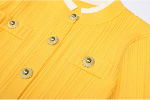 <span class=keywords><strong>Abito</strong></span> Lungo da Donna <span class=keywords><strong>Svasato</strong></span> a <span class=keywords><strong>Maniche</strong></span> <span class=keywords><strong>Lunghe</strong></span> con Scollo a O e Cintura, in Maglia Color Block di Qualità Disponibile in Stock - Product Image 6