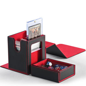 Boîte de rangement pour cartes en cuir PU JUZI en gros avec plateau à dés, présentoir <span class=keywords><strong>Commander</strong></span>, boîte de jeu TCG personnalisée de haute qualité - Product Image 5