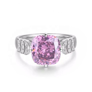 Squisito taglio di ghiaccio tritato <span class=keywords><strong>Micro</strong></span> pavé laboratorio zircone anello nobile platino placcatura anelli per donne di tendenza per la festa nuziale gioielli per la festa nuziale - Product Image 4