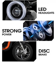 Scooter électrique pour adultes, vitesse élevée 55 km/h, moteur puissant 1200W, système électronique, motocyclettes