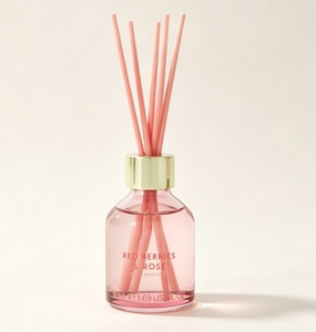 <b>Pink</b> Rose Reed Diffuser 50ML Glass <b>Bottle</b> Long Lasting Deodorize Home Fragrance Set BPA Free Alcohol Free Handcrafted 2 Months - Product Image 3