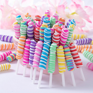 <b>Polymer</b> Clay Candy Twist Beads For Diy Crafts And Phone Case Decorations - Product Image 2