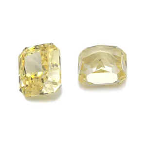 Jinying Đá Quý 14K Đá Zircon Khối Lập Phương Màu Vàng Hoàng Yến Cắt Rạng Rỡ Đá Cz Rời Để Làm Trang Sức