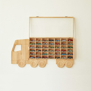 Solid Wood <b>Wall</b> Mounted Storage Rack Irregular Shape Multi Compartment For Toys Figurines Car Models <b>Display</b> Living Room - Product Image 4