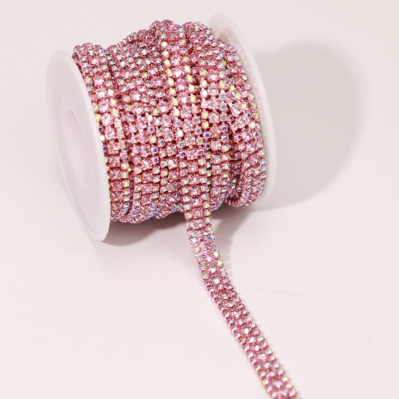 01 Base Rosa + Pedrería de Colores 8mm