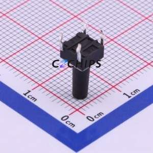 TS-1095-A155B3-D1 Tactile Switch Through hole-4P,6x6mm Switch Single Pole Single Throw Round Button 2.5N Through Hole - Product Image 2