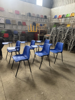Chaise de formation scolaire avec tablette d'écriture fixe pour salle de classe et centre de formation