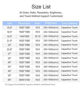 32 Inch Cảm Ứng Công Nghiệp Panel Màn Hình Máy Nghe Nhạc Quảng Cáo LCD Màn Hình Hiển Thị - Product Image 6