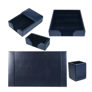Ensemble de bureau de luxe de haute qualité Pad en cuir <span class=keywords><strong>PU</strong></span> bureau organisateur professionnel accessoires de bureau ensemble de bureau en cuir - Product Image 6