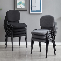Chaise de bureau moderne en métal sans accoudoirs, en tissu, pour étudiants, idéale pour l'école, l'hôpital, la maison ou le bureau – Prix abordable