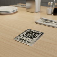 Placa de Identificación de Aluminio con Acabado en Níquel Negro Personalizada con Código QR y Serigrafía para Equipos/Etiquetas de Precio