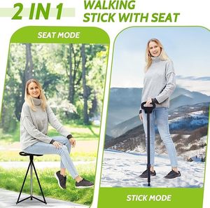 Bastón con Asiento, Altura Ajustable, Equipo de Rehabilitación, Bastón Médico Plegable con Piezas Ajustables para Personas Mayores - Product Image 2