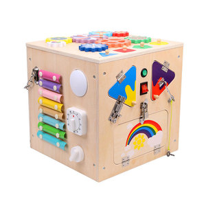 Nuevo diseño educativo <span class=keywords><strong>de</strong></span> <span class=keywords><strong>Montessori</strong></span> juguete <span class=keywords><strong>Cubo</strong></span> <span class=keywords><strong>de</strong></span> madera ocupado Niño - Product Image 1