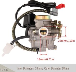 Carburador GY6 de 50cc para Scooter/Ciclomotor de 49cc 50cc, 139QMB, Alto Rendimiento, 4 Tiempos, con Colector de Admisión, Compatible con Motor PD18J - Product Image 2