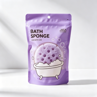 Sac refermable à fermeture éclair pour accessoires de bain, éponge, pochette en plastique réutilisable avec trou de suspension