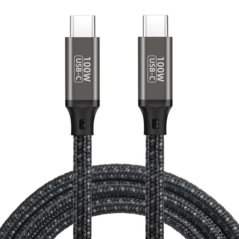 100W USB Tipo C Cable de línea de alimentación de PD3.0 Tipo c a USB-C para MacBook PS5 Nintendo de Cable de carga rápida de 20V5A de transferencia de datos USB 2,0