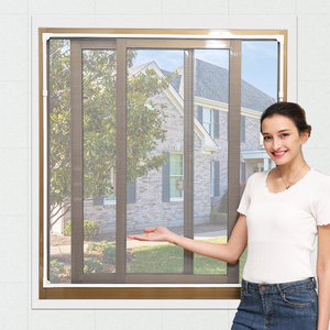 Fenêtre <span class=keywords><strong>coulissante</strong></span> en aluminium DIY <span class=keywords><strong>avec</strong></span> <span class=keywords><strong>moustiquaire</strong></span> et cadre magnétique en caoutchouc - Product Image 1