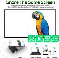 Mini projecteur intelligent Android 7.1 OS C2 DLP 3D mobile 4K LED Home Cinéma RGB LED Android 1080P Projecteur Android portable