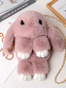All'ingrosso portachiavi leggero a forma di <span class=keywords><strong>coniglio</strong></span> personalizzato carino divertente peluche bambole ciondolo soffice <span class=keywords><strong>coniglio</strong></span> peloso peluche per le donne adulti - Product Image 5