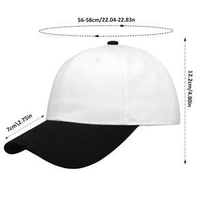 Gorra de Béisbol Estructurada de Seis Paneles Bicolor Lisa al por Mayor con Visera Curva Ajustable de Alta Calidad - Product Image 6