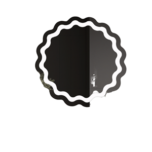 Espejo de Pared Moderno con Diseño Ondulado, Espejo Redondo Irregular con Borde Festoneado, Espejo Inteligente para Decoración de Baños, Dormitorios y Salas de Estar de Lujo - Product Image 1