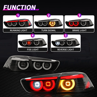 Feux arrière à LED RGB contrôlés par application, clignotants dynamiques séquentiels, feux arrière pour Mitsubishi Lancer Evo X 2008-2018