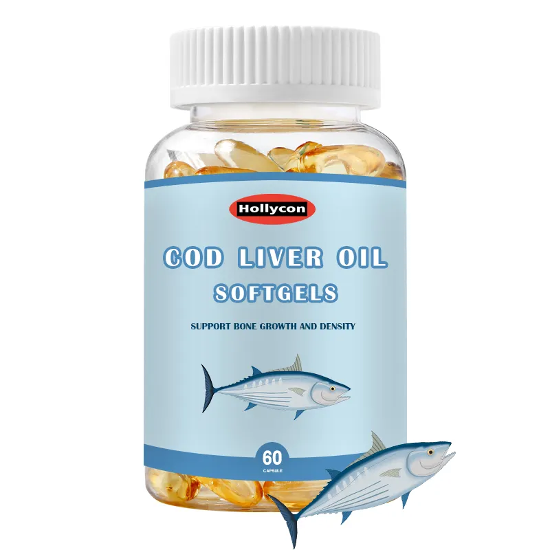 Pure 1000A/100D 2500A/250D Cod Liver Oil vitamin e fish oil softgel organic cod liver oil softgel capsules
