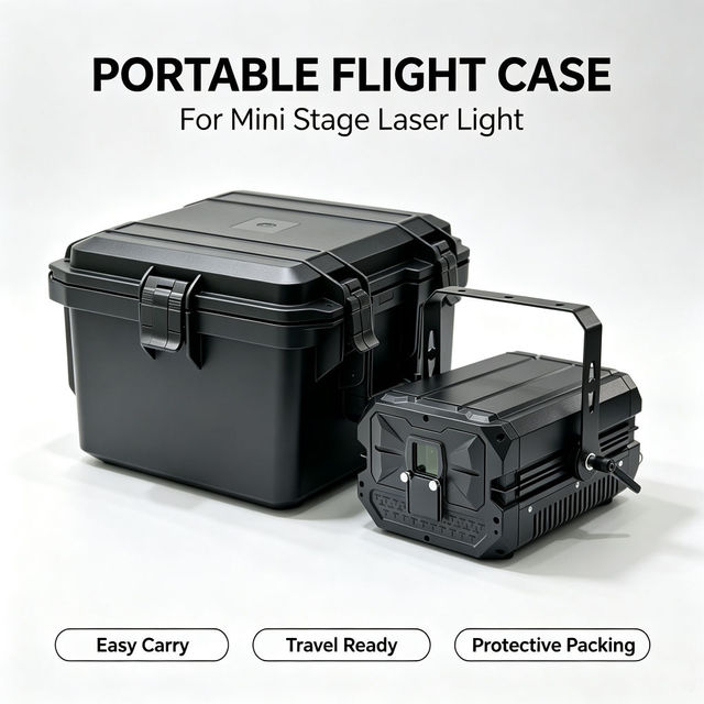 Portable Hard Flight Case for Mini Stage Laser Light Waterproof Protective Carrying Case Shockproof Storage Travel Case