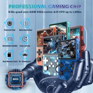 Consola de Juegos Portátil Retro R36S, con Más de 20000 Juegos, 64 GB de Almacenamiento, Pantalla IPS de 3.5 Pulgadas para Regalo de Navidad - Product Image 6