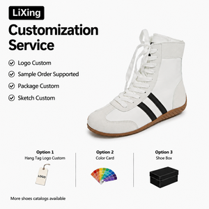 Baskets montantes de boxe tendance pour femme Dexun 2026 : Bottes plates, légères et confortables style <span class=keywords><strong>Dr</strong></span>. <span class=keywords><strong>Martens</strong></span> - Product Image 1