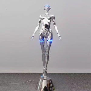 Escultura Mecánica de Base de Montaña Vacía, Galvanizada, de Plástico Reforzado, Estatua Artesanal de Resina Moderna Grande Personalizada - Product Image 3