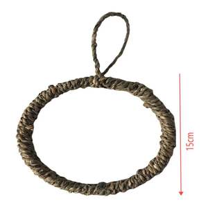 Anneau suspendu rond en rotin tressé à la main pour perroquet, nid pour oiseaux, bâton à mâcher pour animaux de compagnie, hamac pour lézard, jouet pour cage, balançoire pour oiseaux, Zhenze Cao County - Product Image 2