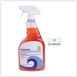Boardwalk BWK47612EA 32 Oz. <b>Spray</b> Bottle Green Natural <b>Grease</b> and Grime Cleaner Versatile Multi-Purpose Cleaner - Product Image 4