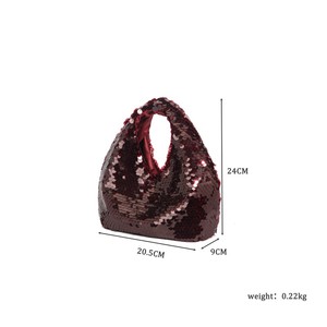 กระเป๋าโฮโบแบบสั่งทำขายส่งจากโรงงาน รุ่นใหม่ทันสมัย กระเป๋าถือขนาดเล็กสำหรับผู้หญิง สายโซ่ประดับเลื่อม ปิดด้วยแม่เหล็ก เหมาะสำหรับงานกลางคืน - Product Image 2