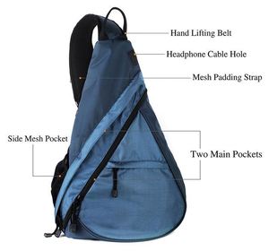 กระเป๋าคาดลำตัวแบบสะพายไหล่ BSCI Factory รุ่น Chest Pack-Medium กันน้ำได้ สำหรับผู้ชาย - Product Image 3