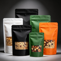 Plastic zakjes verpakkingen op maat gemaakte staande zakjes met venster, voedselveilig, hersluitbaar, voor snacks, noten, gedroogd fruit
