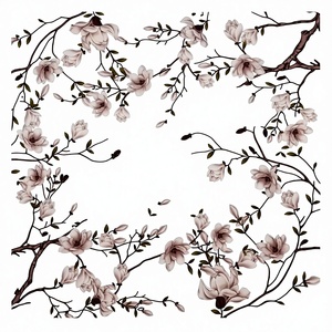 Écharpe en satin de luxe à pois imprimés style dessin animé pour femme - Grande écharpe carrée de 35 pouces pour cheveux, emballée en cadeau - Product Image 1