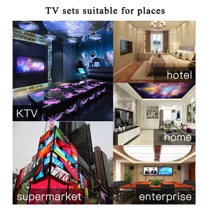 Tela grande de 75 85 110 polegadas QLED TVs código iptv Full HD Android OEM fornecimento de hotel