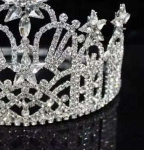 Couronne d'étoile Diadème Reine Rhinestone Couronne de reconstitution historique - Product Image 2